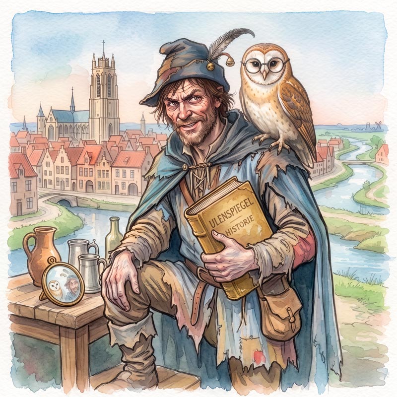 Thyl Ulenspiegel et son hibou